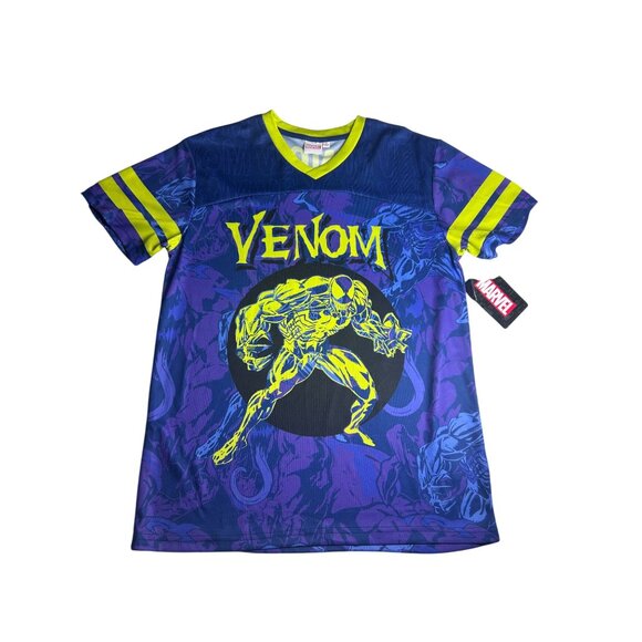 Marvel Venom Short Sleeve Graphic Jersey Shirt Men's Small Purple and Green NEW - Picture 8 of 8